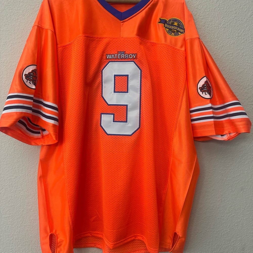 Orange Football Jersey with Number 9